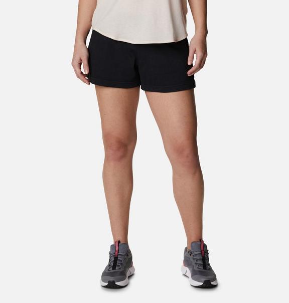 Columbia Logo Shorts Black For Women's NZ49253 New Zealand